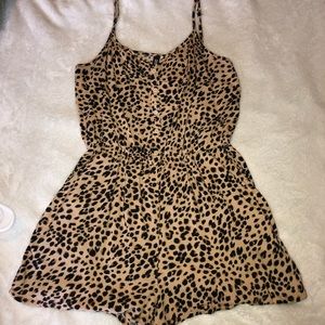 Cheetah print romper